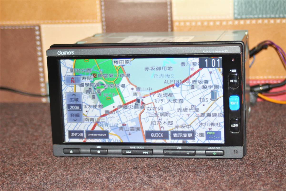 Gathersギャザズ VXM-164VFi 2018年地図 美品 ☆メモリーナビ ホンダ 純正ナビ Gathers ギャザズ VXM-164VFi 2018年