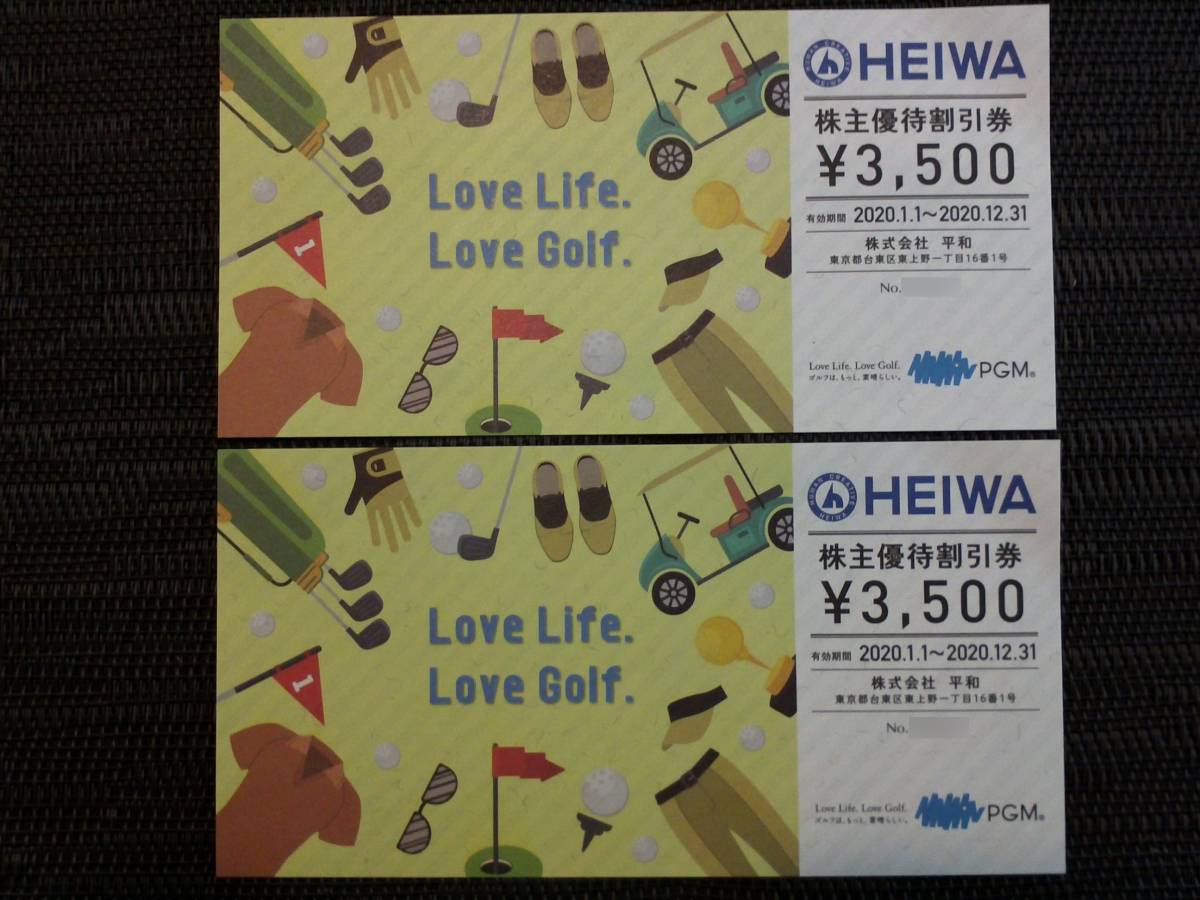 HEIWA 平和 PGM 株主優待 2枚★送料込み