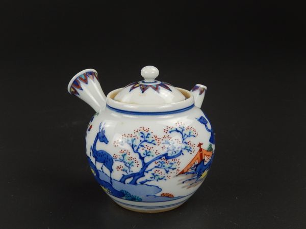 煎茶道具 平安 三国丹祐 青華 煎茶器 一式 時代物 極上品 初だし