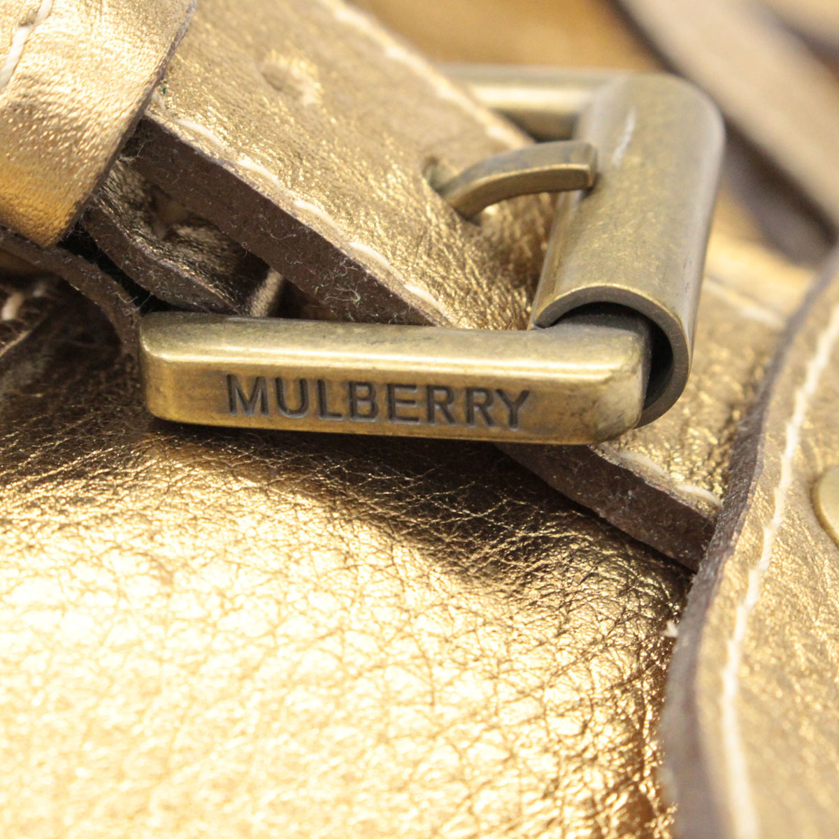 ◇MULBERRY マルベリー レザー ハンドバッグ◇ gold /ゴールド/トート 