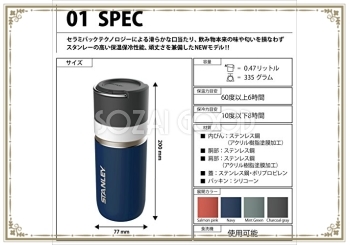 スタンレー 0.47L STANLEY : 水筒 スタンレークラシック真空ボトル ゴーシリーズ 真空 アウトドア 保冷 スタッキング真空パイント キャンプ 保温 エアロライト真空ボトル - プレゼント