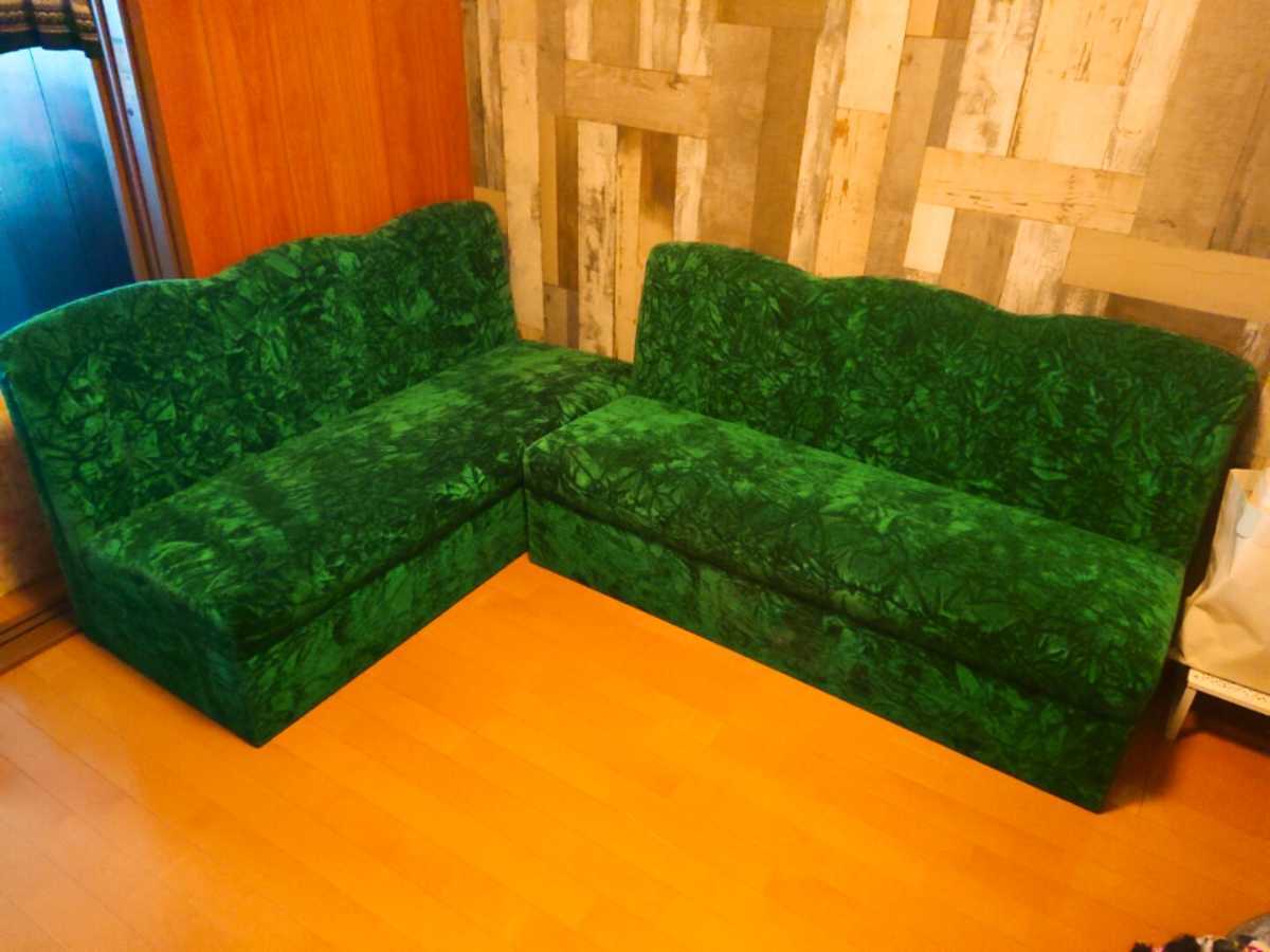 SALE，低価 コーナーソファ ソファ レトロ ヴィンテージ 逆にオシャレ 