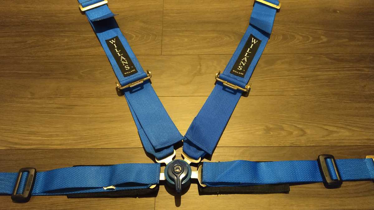 WILLANS ウィランズ シートベルト 4点式 ブルー 4点式シートベルト