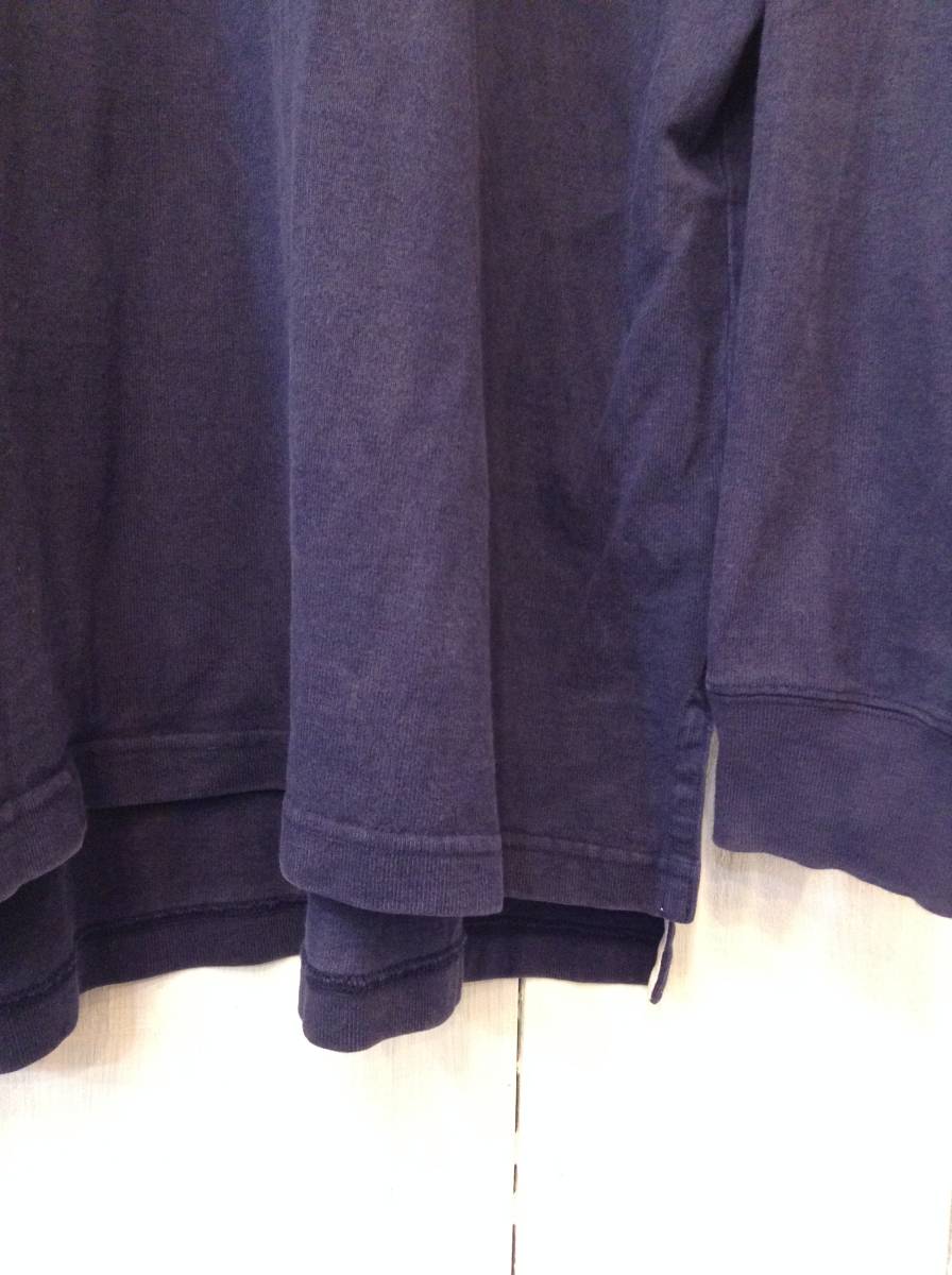 Ralph Lauren ラルフローレン ラガーシャツ ラグビー コットン長袖ポロシャツ メンズL～XL 濃い紺 良品 Lauren POLO ラガーシャツ ポロラルフローレン 90年代 ポロ、ラガ