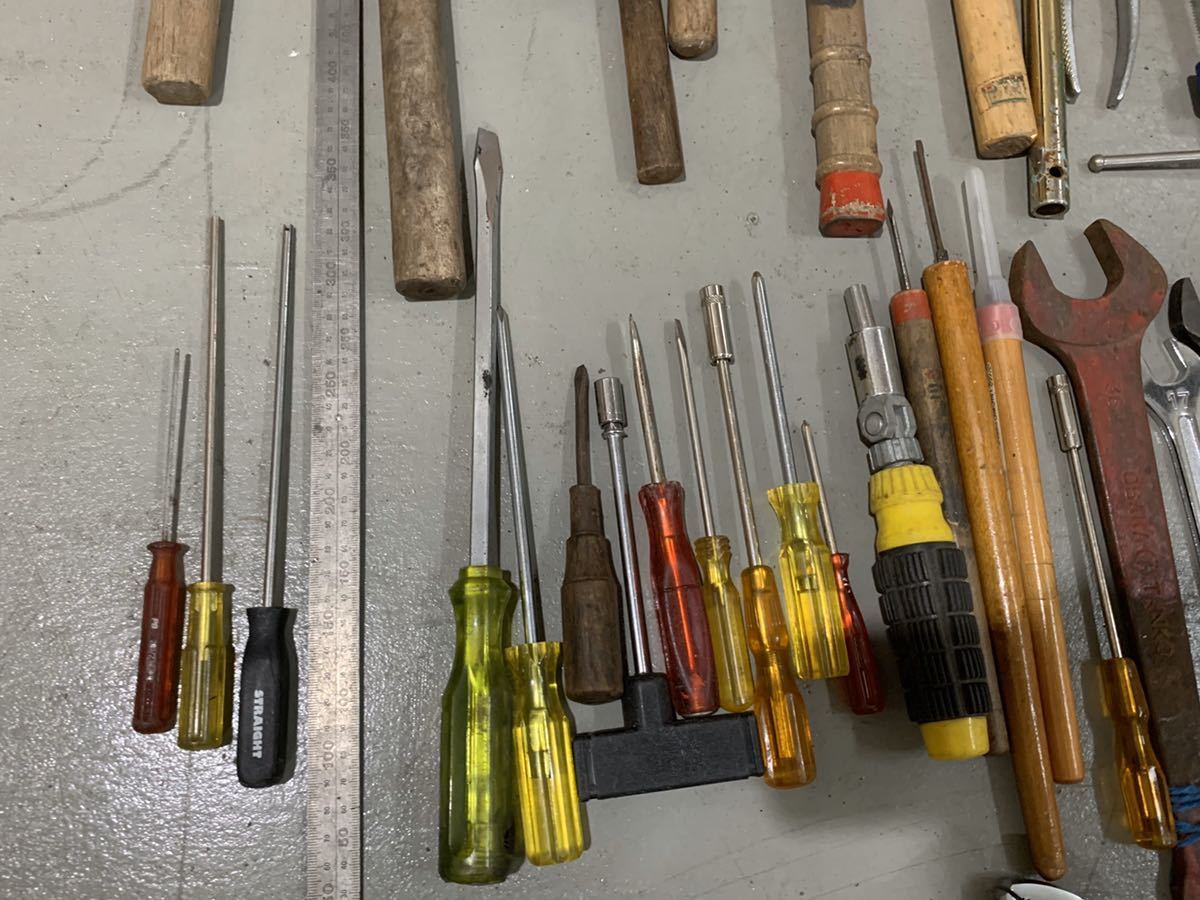 工具 大量 まとめ売りハンドツール かんな シャコ万　金槌 ドライバ 水平器 スパナ レンチ バール キリ　六角 等②_3