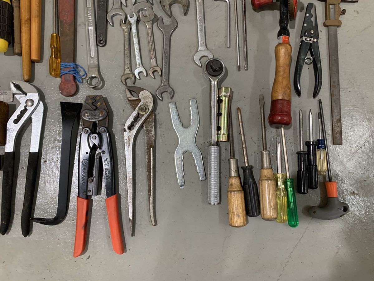 工具 大量 まとめ売りハンドツール かんな シャコ万　金槌 ドライバ 水平器 スパナ レンチ バール キリ　六角 等②_5
