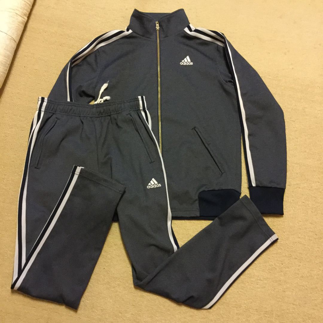 adidas デニム風ジャージ 上下セットアップ O XL O 上下セットアップ