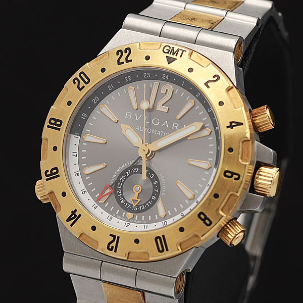  1円 稼働品 ブルガリ/BVLGARI ディアゴノプロフェッショナル GMT40SG SS/YG 750 コンビ 自動巻き メンズ腕時計 502A0295(ディアゴノ)｜売買されたオークション情報、yahooの商品情報をアーカイブ公開 - ディアゴノ