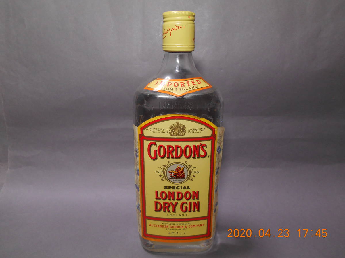 【未開栓】GORDON'S DRY GIN ゴードン ドライジンスピリッツ 古酒☆未開栓 GORDON'S SPECIAL LONDON DRY GIN ゴードン ロンドン