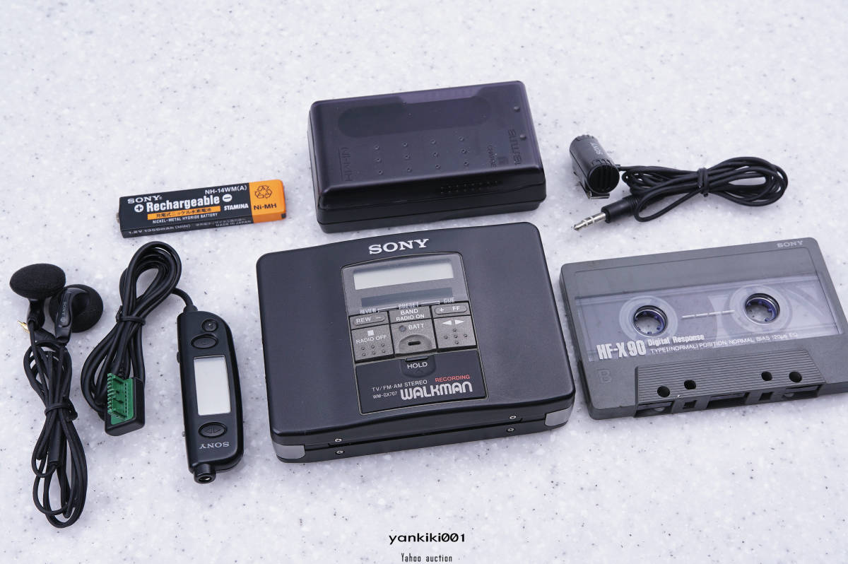 大人気，新品 SONY ソニー WALKMAN ポータブルカセットプレーヤー WM-GX707 BLACK(再生専用)｜売買されたオークション情報、yahooの商品情報をアーカイブ公開 - オークファン 再生専用