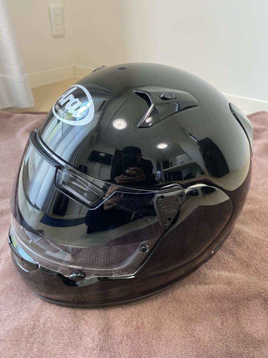 Arai アライ甲65-66cm 美品】Arai アストロIQ ブラック アライ 59.6