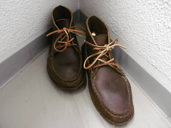 ARROW MOCCASINアローモカシン　チャッカーブーツ ハンドソーン　USA製　ブラウン　クレープソール 8　26cm位 ARROW MOCCASIN アローモカシン MOCCASIN＞ 4W モカシン