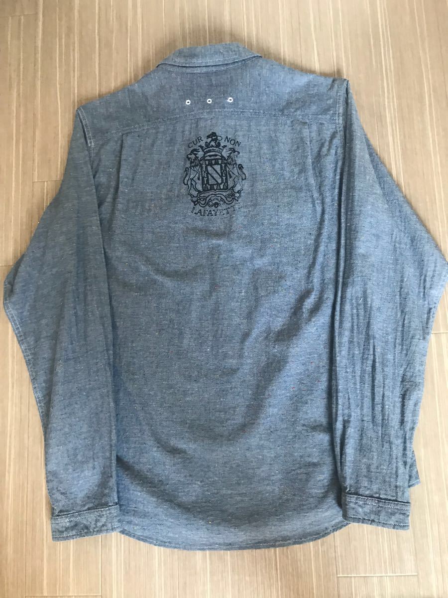 ラファイエット シャンブレーシャツ Lサイズ デニムシャツ ワークシャツ 長袖シャツ Lafayette 