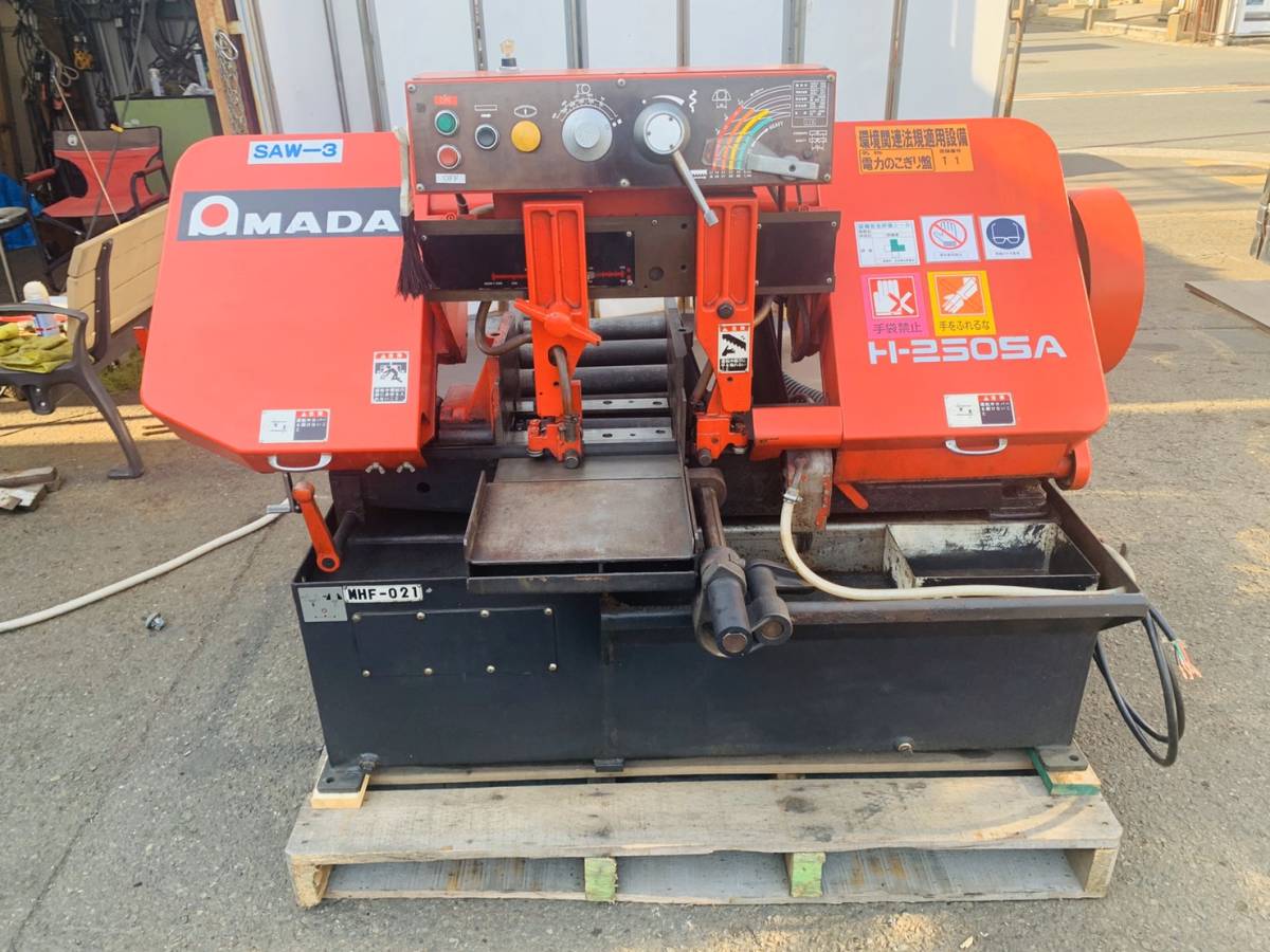 2026，豊富な AMADA バンドソー H-250SA アマダ 切断加工 高速 低速 カッター 1993年製 動作良好 他得点付き(メタルソー、バンドソー)｜売買されたオークション情報、yahooの商品情報をアーカイブ公開 - オーク 鉄工用