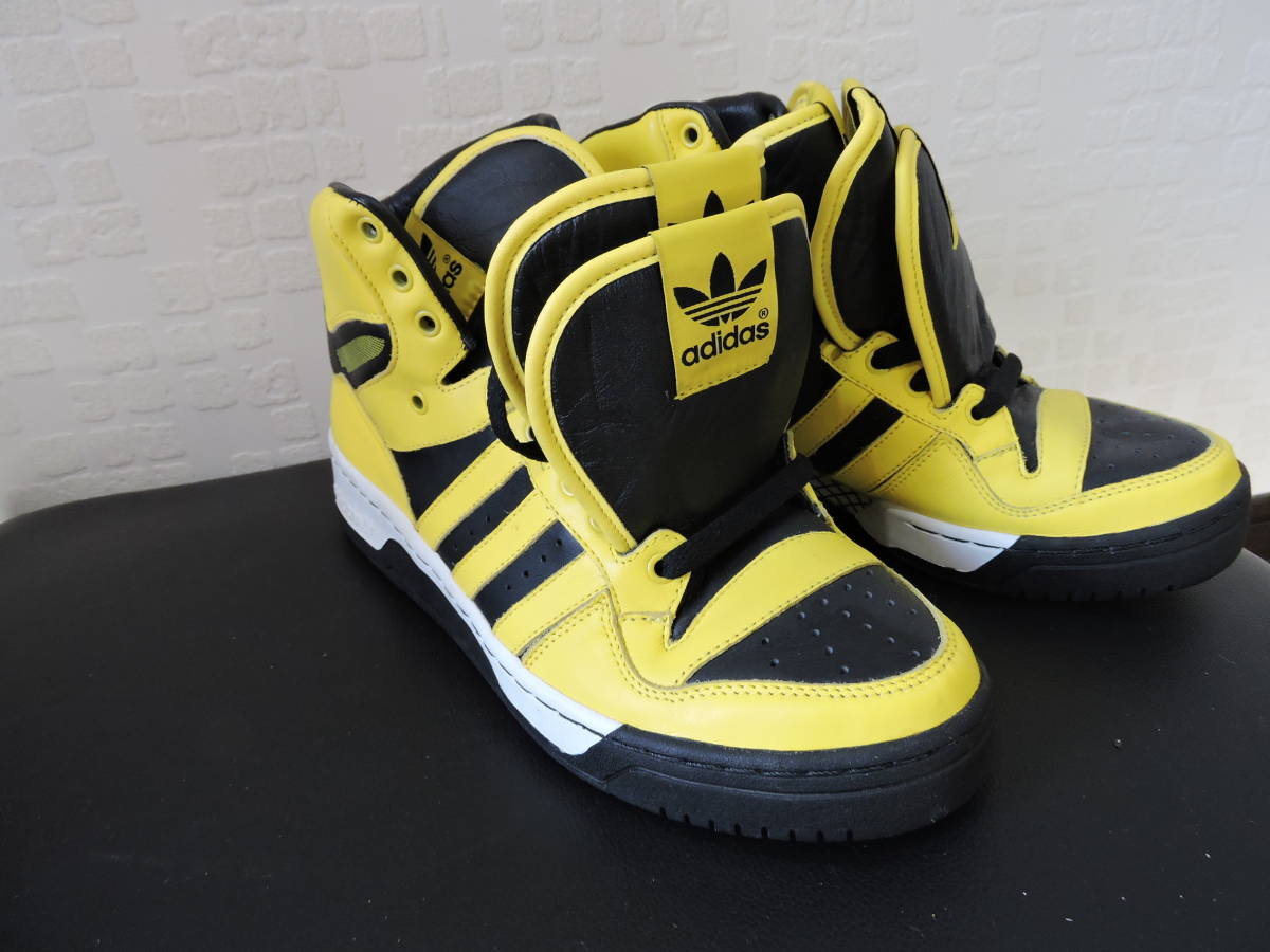adidas×Jeremy ☆adidas×JEREMY SCOTT 黄×黒スニーカー（28