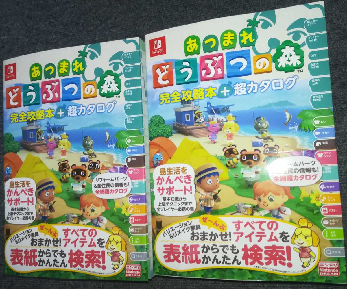 2冊セット 即日発送 あつまれ どうぶつの森 完全攻略本+超カタログ 