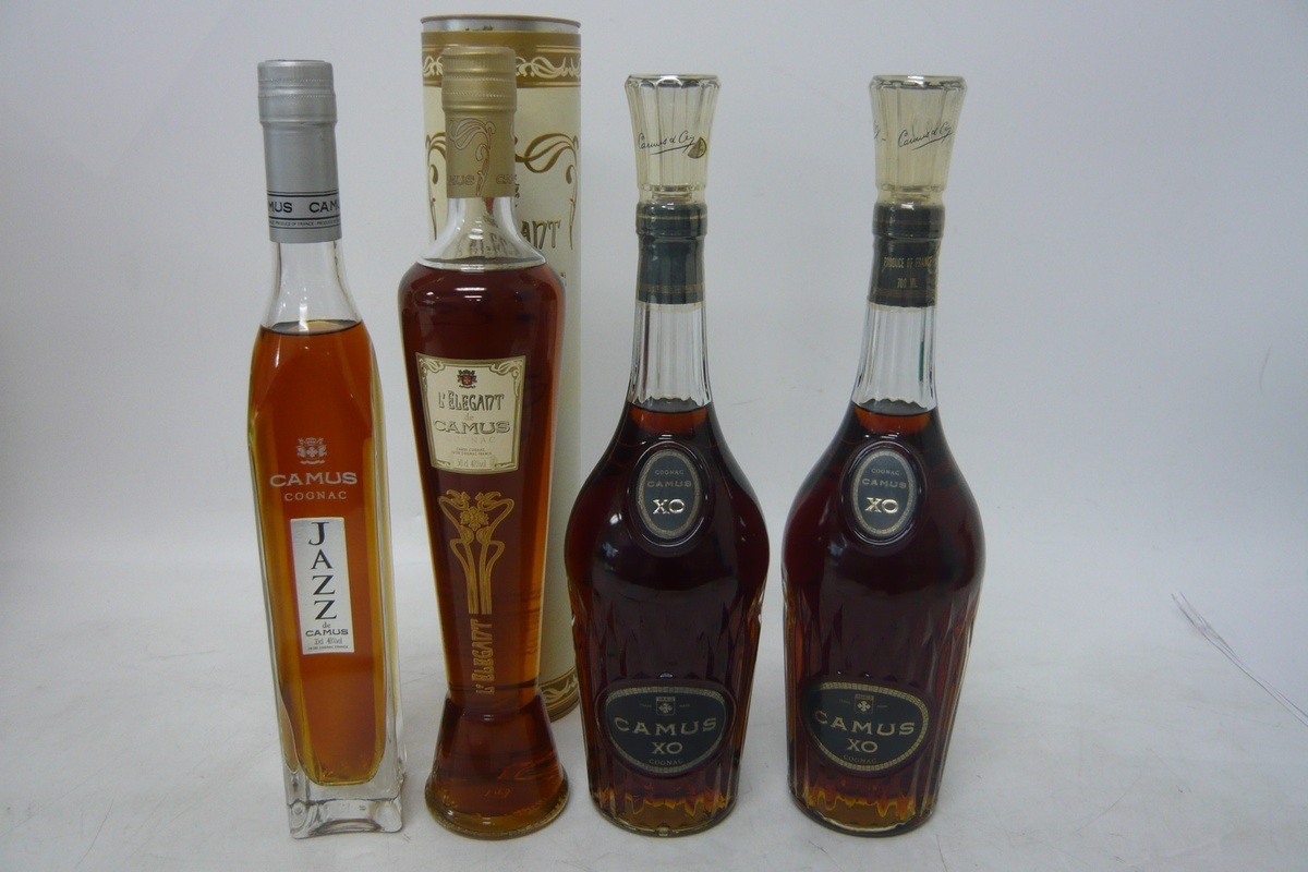 1円～おたからや◆K0428-34　カミュCAMUS　ジャズJAZZ　エレガント　XO　コニャックCOGNAC☆4本まとめて XO カミュ カミュCAMUS バカラクリスタル ミシェルロイヤル 商品説明必読未開栓古酒
