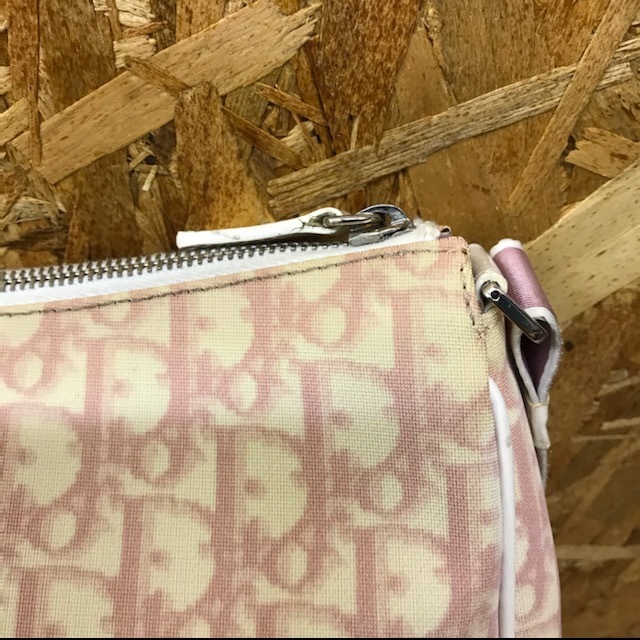 1円 ヴィンテージ ディオール トロッター ピンク 2WAY ショルダー