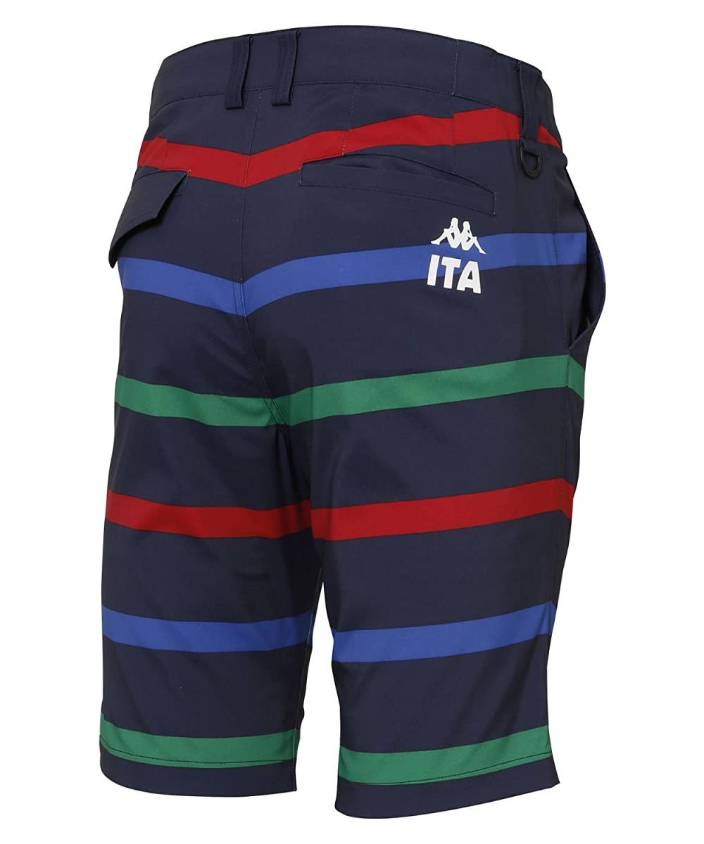  Kappa カッパ / カッパゴルフ ショートパンツ ストレッチマルチボーダーハーフパンツ ネイビー イタリア Sサイズ 送料￥198円(74cm～)｜売買されたオークション情報、yahooの商品情報をアーカイ パンツ、スラックス