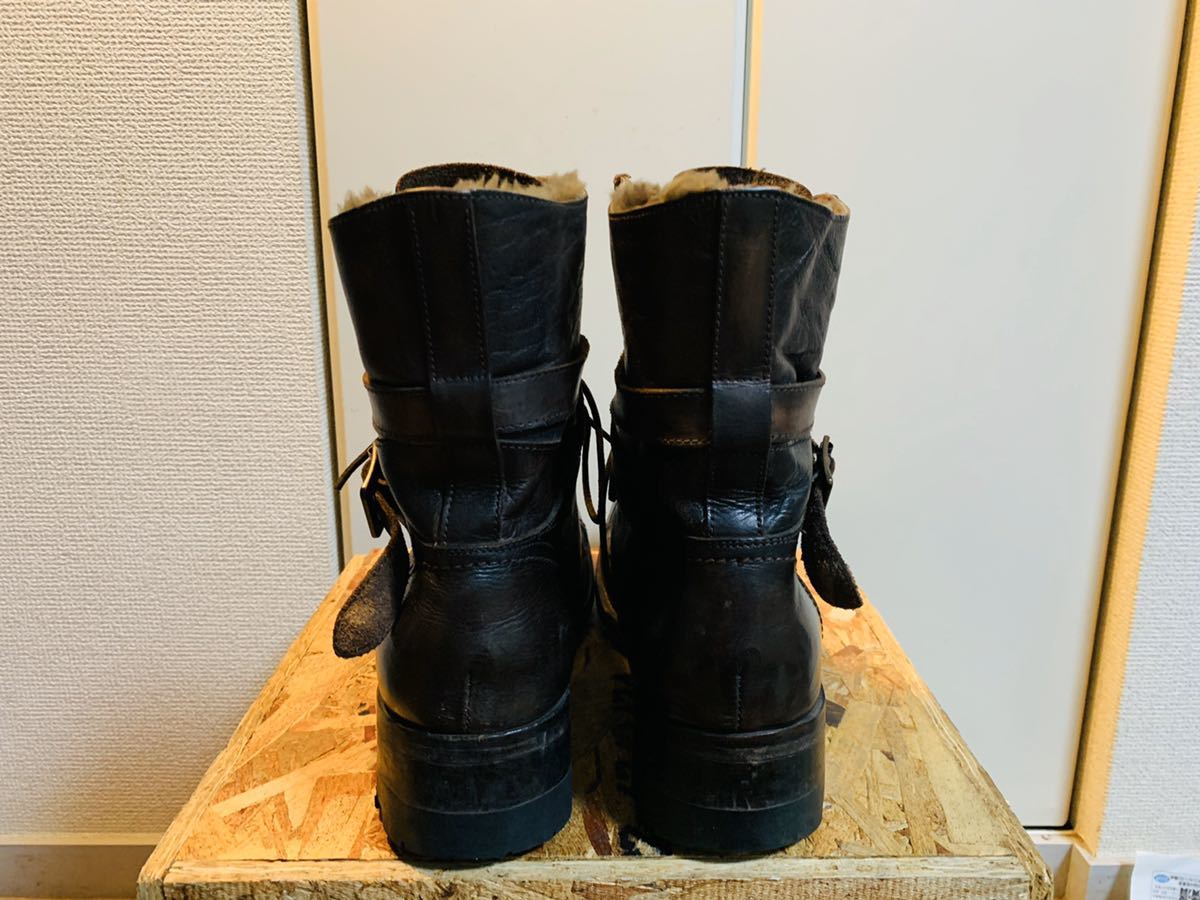 289) アルフレッドバニスター ブーツ モンクストラップ ファー付き