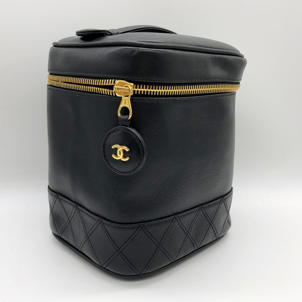1円スタート！ シャネル CHANEL ラムスキン ビコローレ バニティ