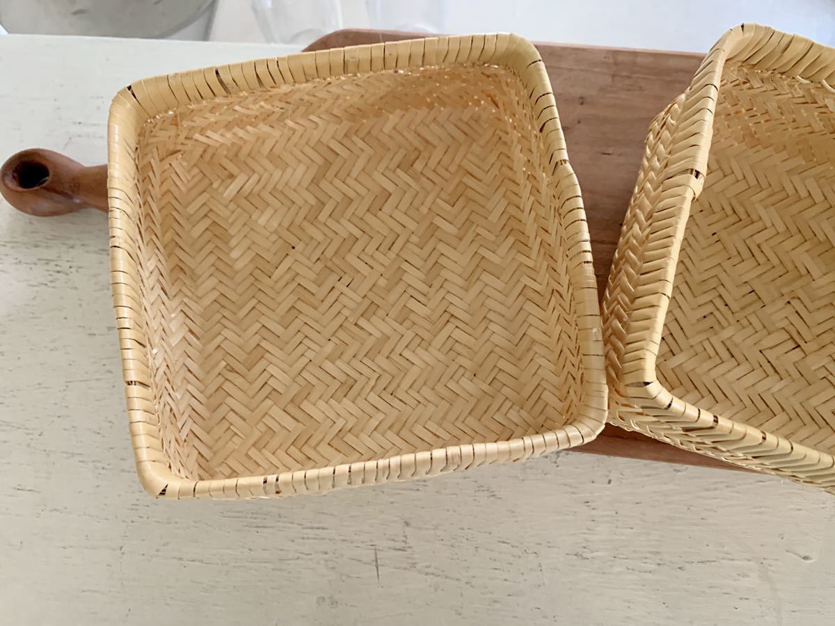 最新作，限定SALE】 竹籠・お弁当箱・収納箱・かご・柳行李・古民具・