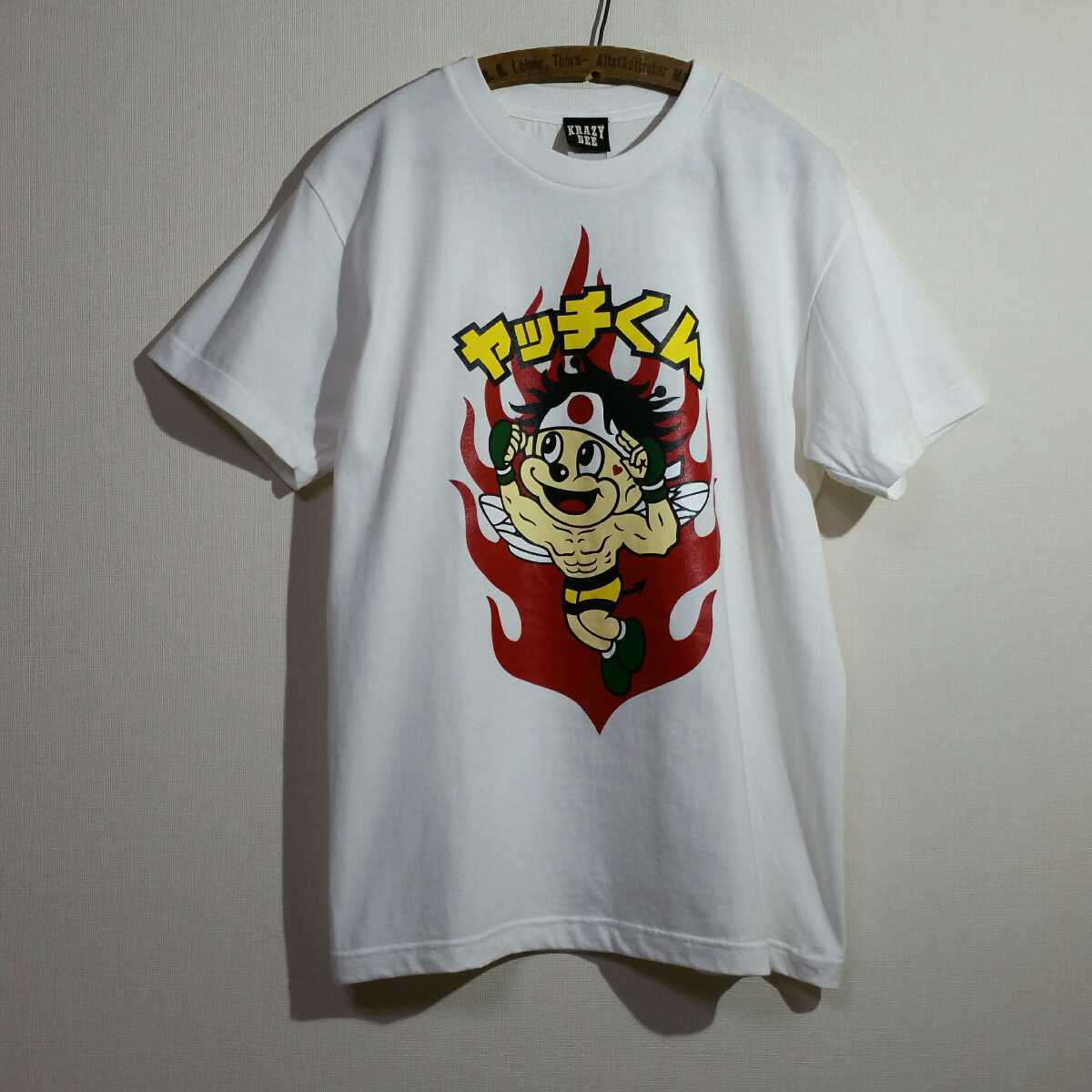 極美品 KRAZY BEE [FIRE YATCH-KUN TEE M] クレイジービー ヤッチくん
