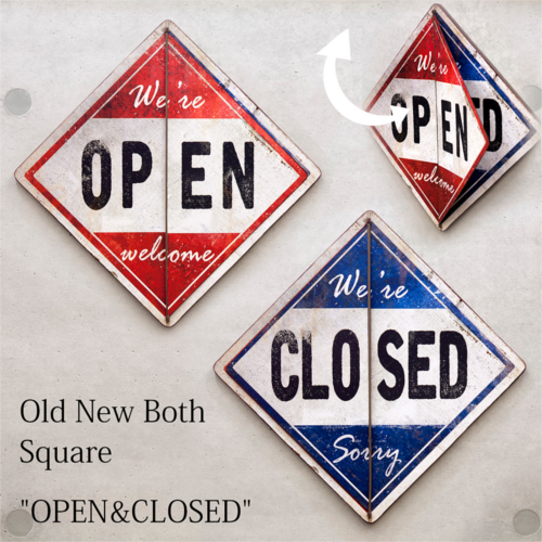 ビンテージ サイン オープン クローズ アメリカ 什器 オープン OPEN 看板 CLOSED クローズ 両面 オープンクローズ看板