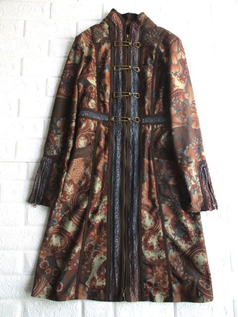 Ozz Oneste オッズオン ストレッチ ペイズリー 花柄 レース ダブルジップ ストレッチ コート ワンピ チャイナ エイチナオト コート 売買されたオークション情報 Yahooの商品情報をアーカイブ公開 オークファン Aucfan Com