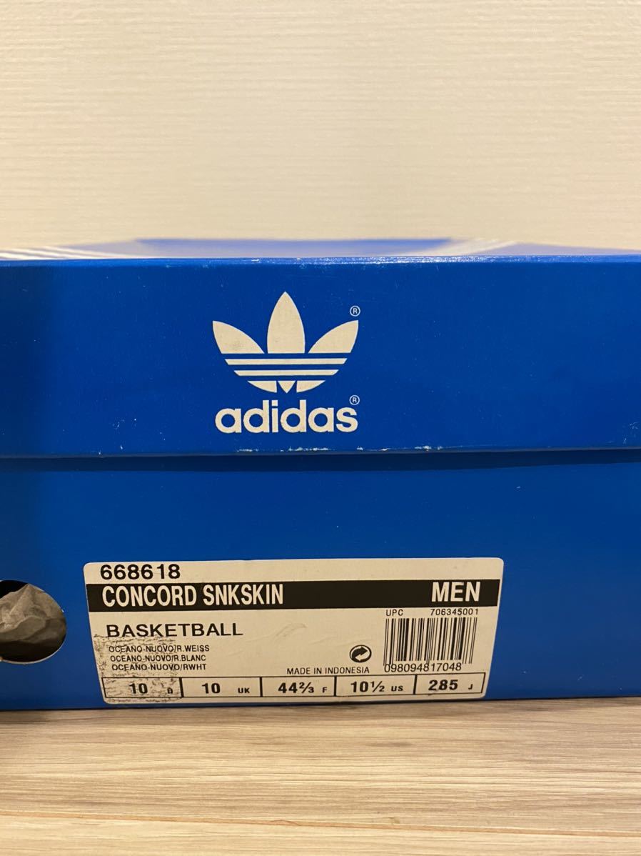 Vintage adidas CONCORD SNAKE SKIN NAVY 10/5us 28.5cm アディダス 