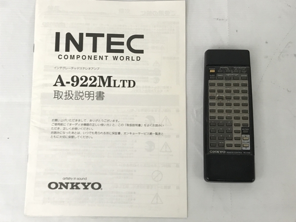 ジャンク ONKYO A922M アンプ インテグレードステレオアンプ 音響