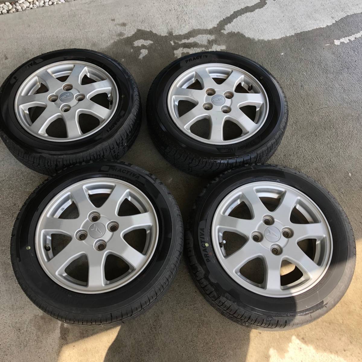 155/65R14 美品アルミホイール&スタッドレスタイヤセット 送料込み 軽