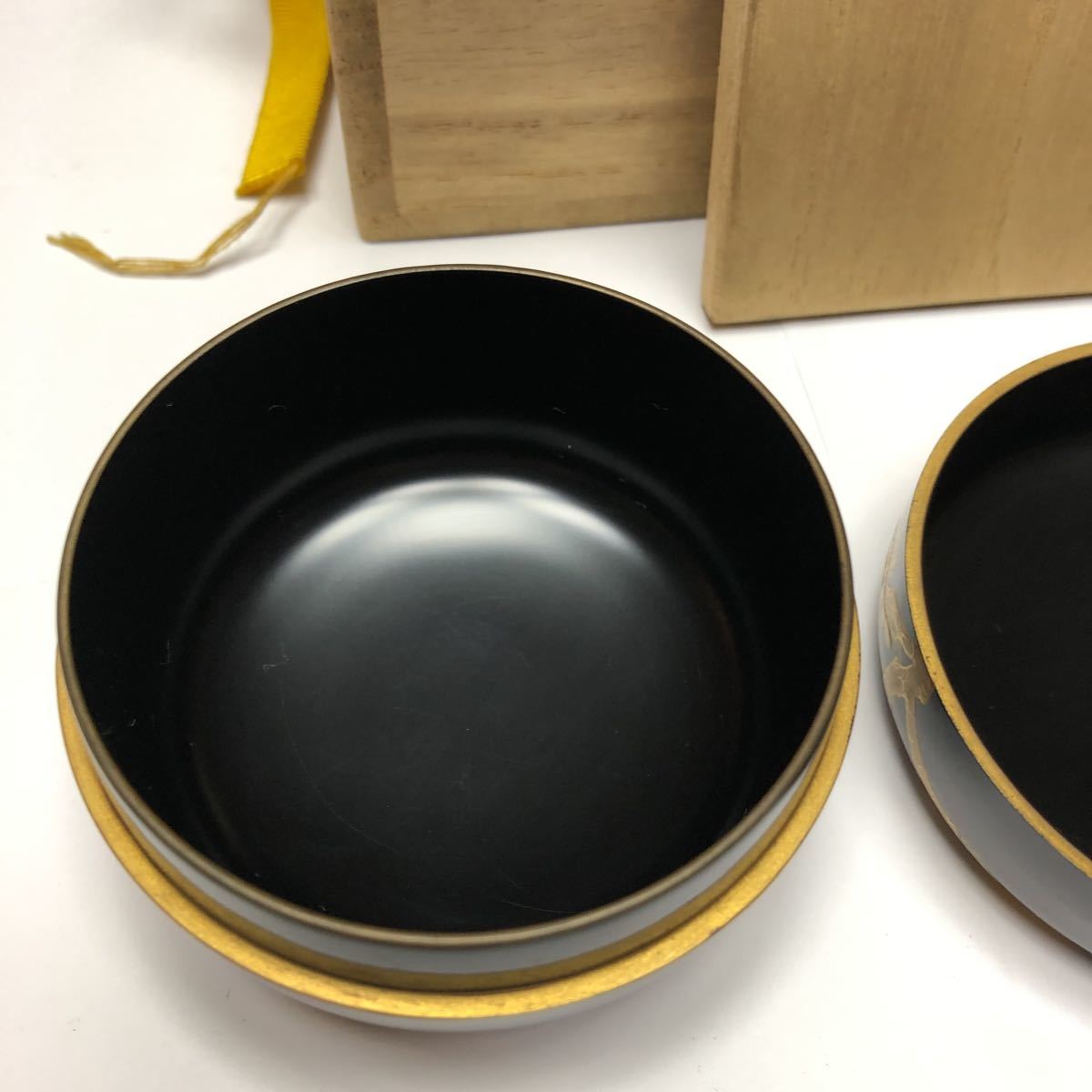 Ｗ３８８　棗　『竹林蒔絵』『平棗』『塗師　多田桂寛 作』　共箱　茶道具 W388 棗 『竹林蒔絵』『平棗』『塗師 多田桂寛 作』 共箱 茶道具