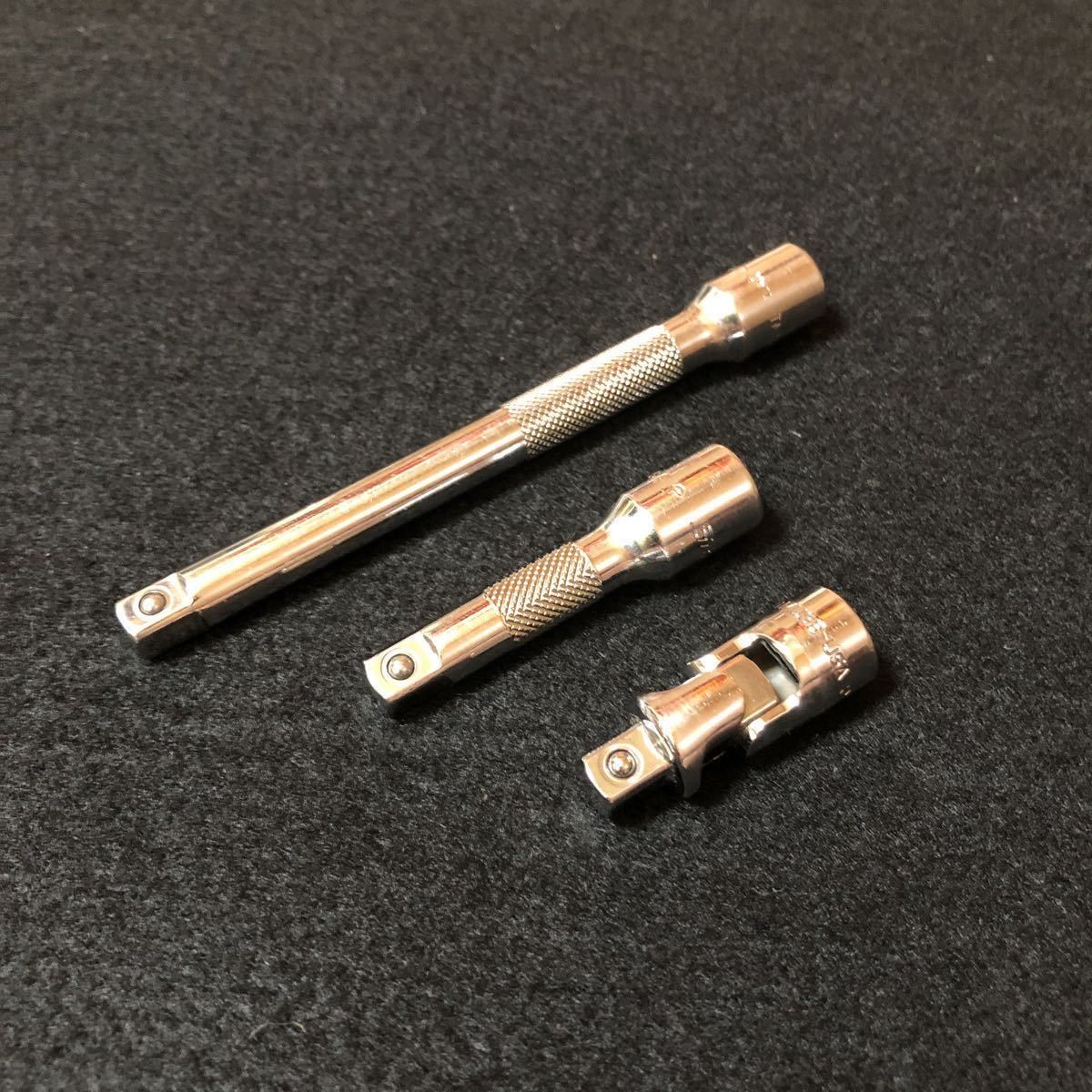 スナップオン エクステンショバー ユニバーサルジョイント Snap-on 1/4 エクステンションバー(TMXK2，4)＋ユニバーサルジョイント