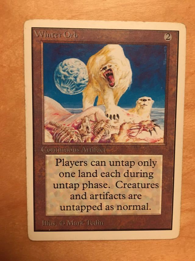 MTG 冬の宝珠 黒枠 第4版 旧枠 Orb 4ED 日本語 Winter □黒枠□《冬の