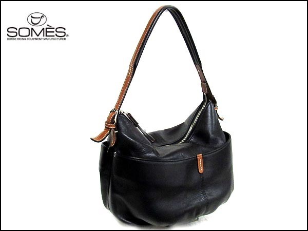SOMES ショルダーバッグ ソメスサドル SADDLE レザー 黒 美品 ブラック