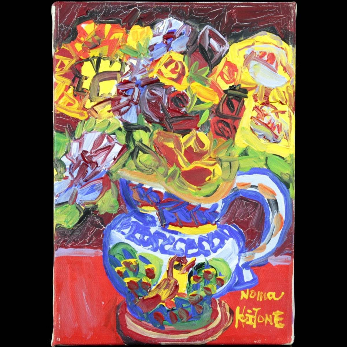 薔薇】肉筆油彩画 S. Kishimoto 薔薇】肉筆油彩画 S. Kishimoto 薔薇
