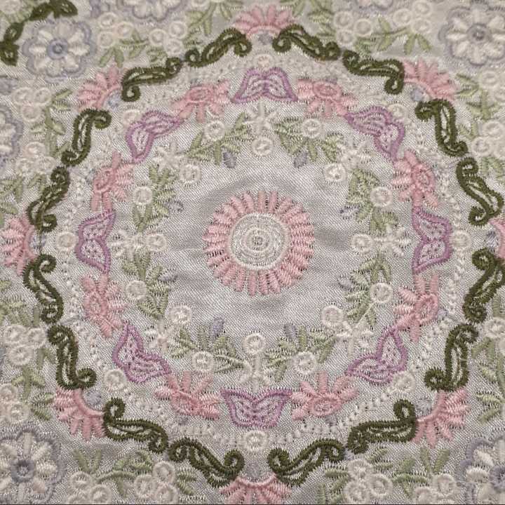ハンカチ 汕頭 蝶々 手刺繍 花柄 汕頭刺繍 刺繍 スワトウ 白 スワトウ
