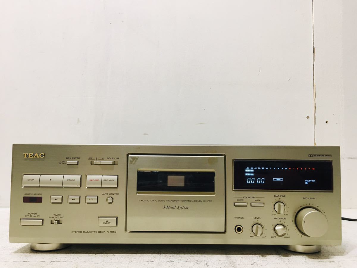 0620-13A2F☆TEAC V-1050 ティアック カセットデッキ 現状品 【公式通販】