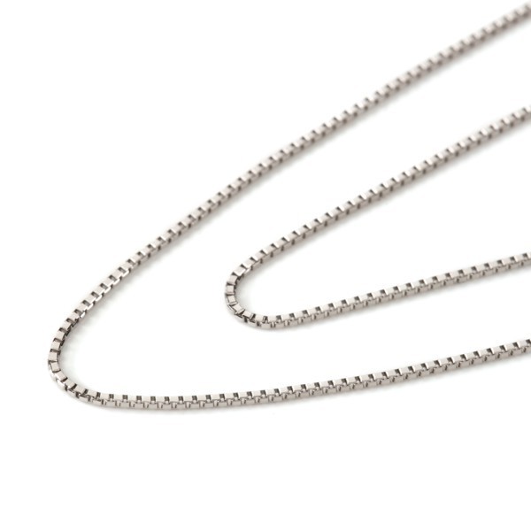 Pt850 プラチナベネチアンチェーン 0.7mm幅 45cm/スライド　 　_8