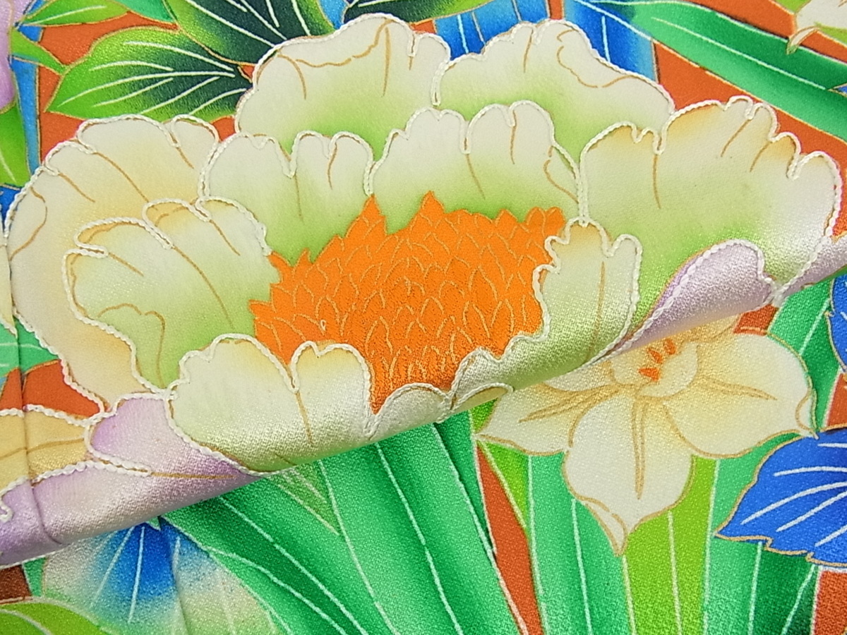 ベストストア日本一受賞店！■花美人着物■豪華振袖　駒刺繍　花づくし　暈し染め　逸品　jm1035