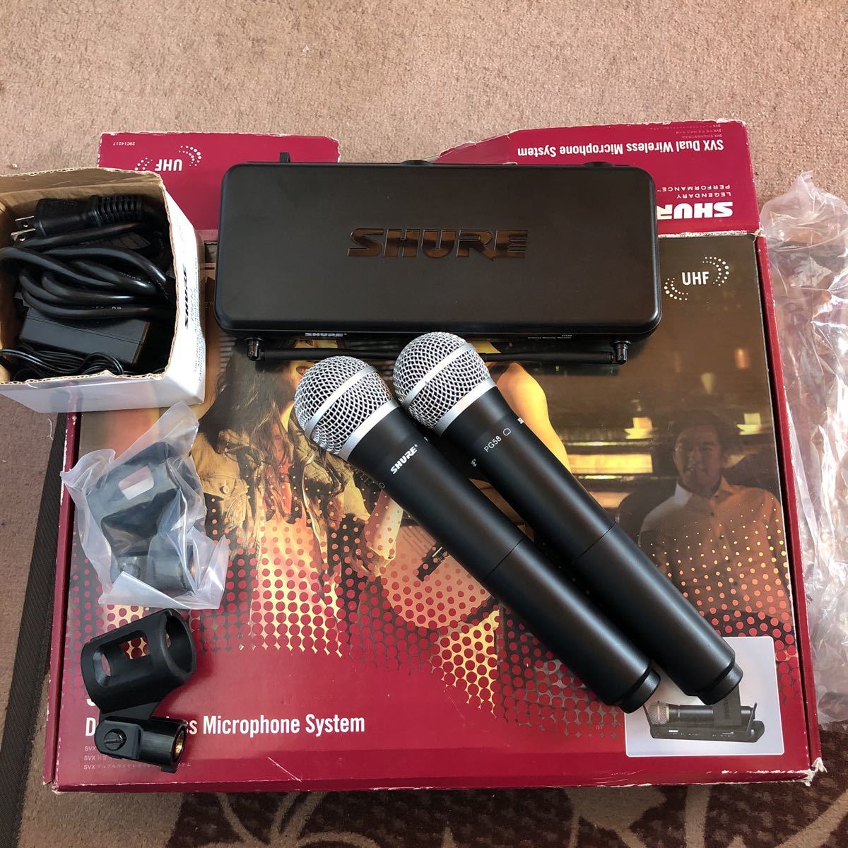 SHURE マイクロフォン シュアー ワイヤレス 完動品 美品 Svx デュアル
