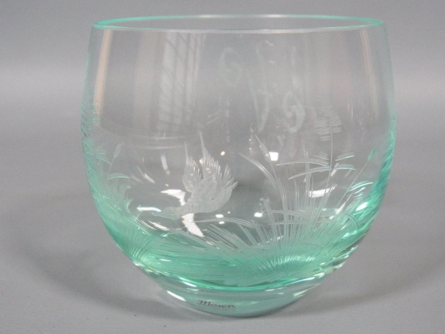 公認店 モーゼル Moser☆カットグラス 5客セット 鳥柄 BRD-030-6C