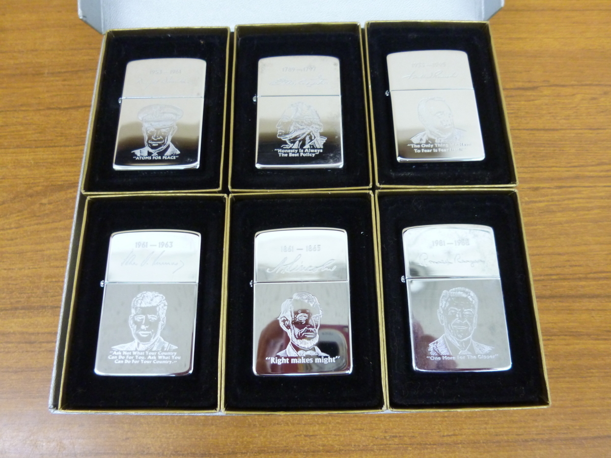 トレーニング器具6点セット Zippo ジッポー ザ・プレジデントシリーズ 歴代アメリカ合衆国大統領 6