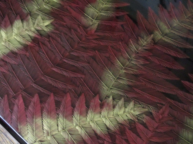逸品 伝統工芸 輪島塗 在銘 沈金 5尺 座卓/座敷机/テーブル/蒔絵/茶道具/