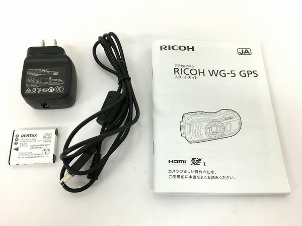 RICOH リコー WG-5 GPS 防水 コンパクトデジタル カメラ オレンジ 中古