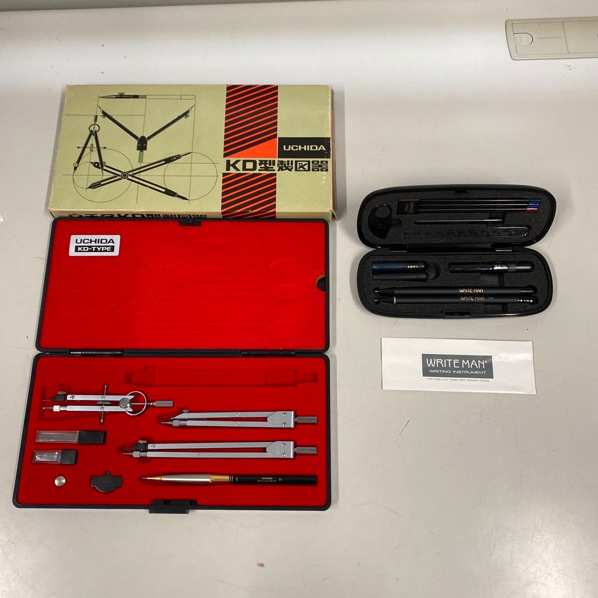 ウチダKD-TYPE 製図用器具 3点入り UCHIDA KD-TYPE 製図器セット