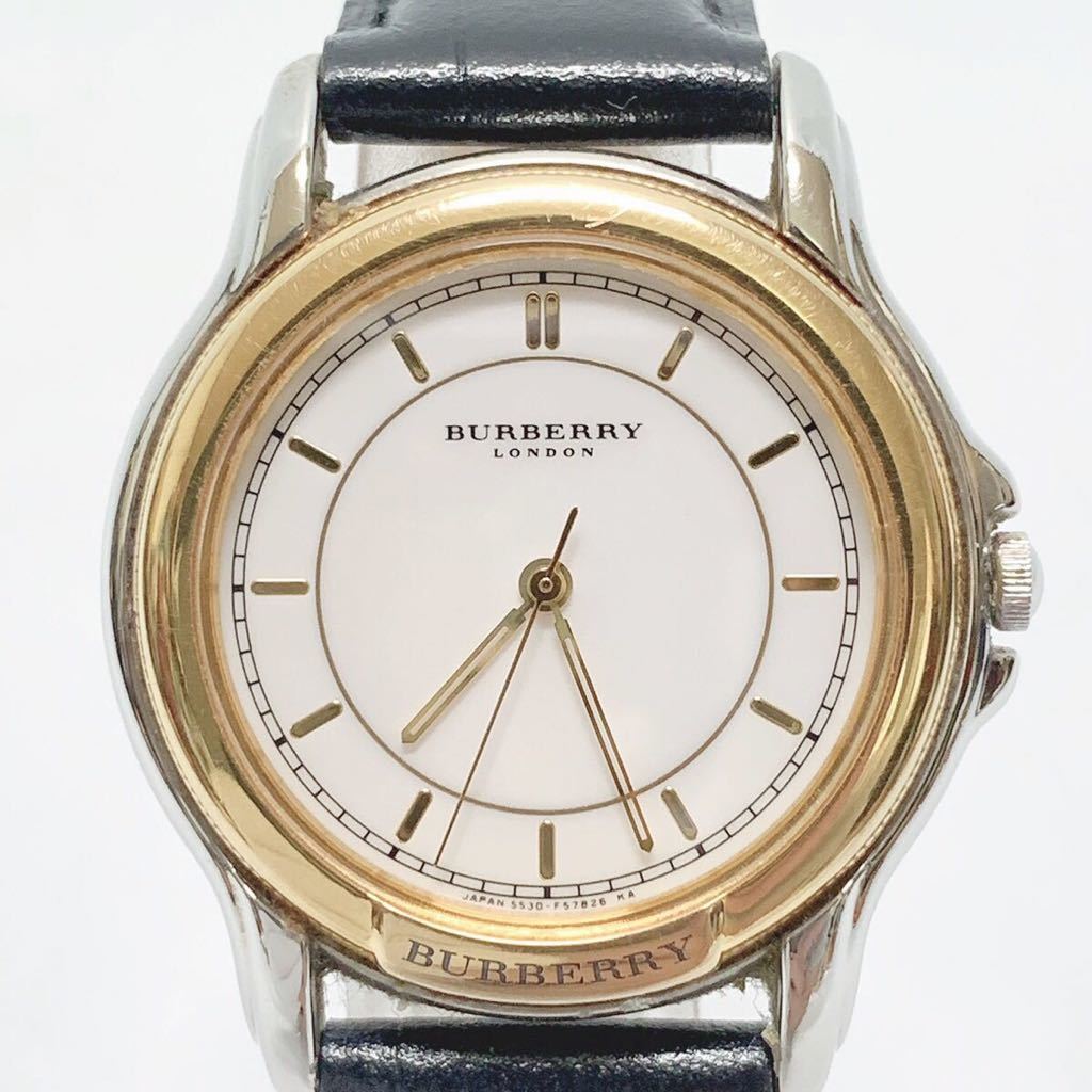 最新作，新品 バーバリー Burberrys ホワイト文字盤 5530-F52312 クオーツ メンズ腕時計 R尼0607(バーバリー)｜売買されたオークション情報、yahooの商品情報をアーカイブ公開 - オークファン バーバリー