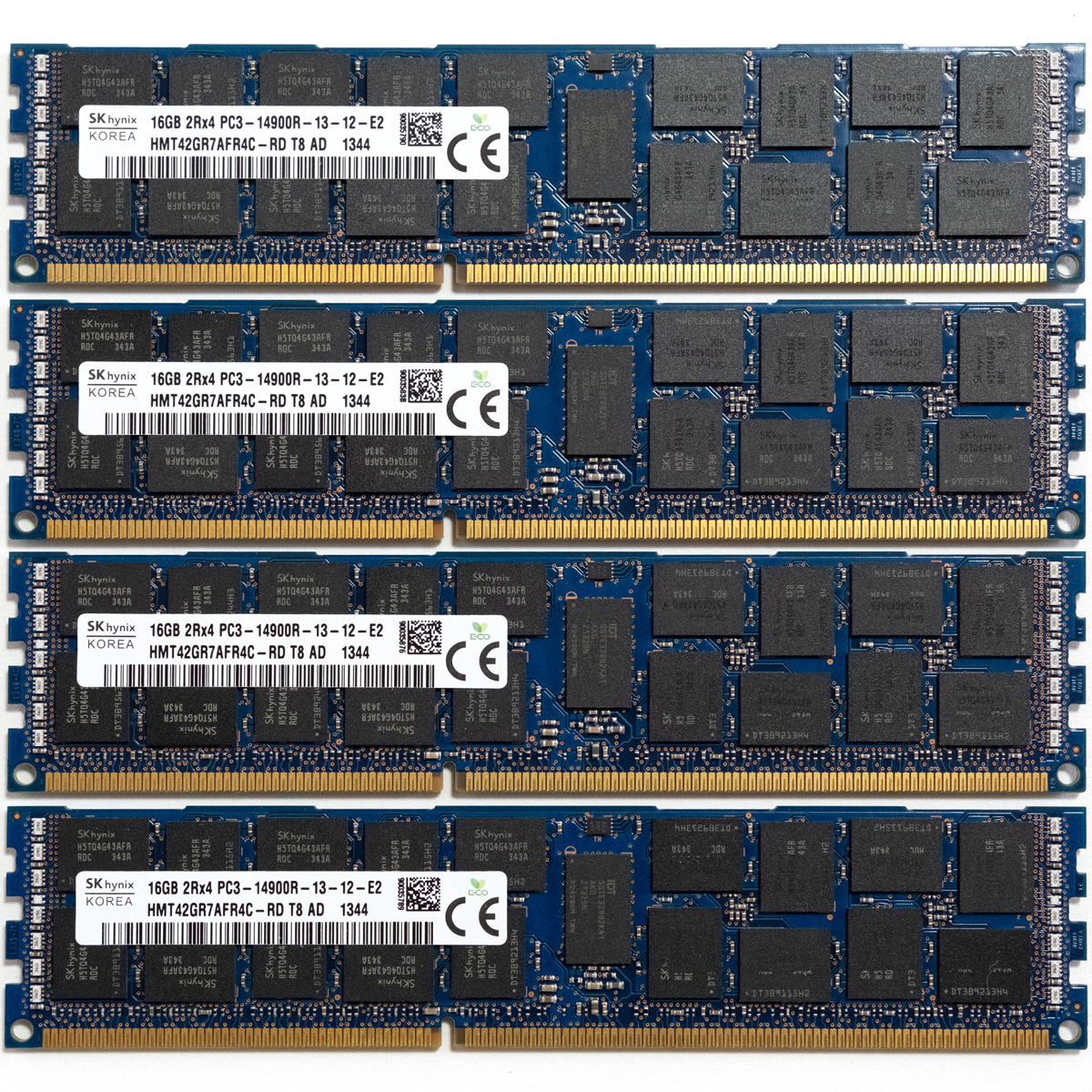 64GB (16GB×4枚) 1866MHz PC3-14900R DDR3 DIMM ECC 240ピン Registerd