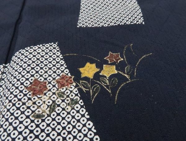 ゆめsaku 夏着物 正絹 縦絽 刺繍 手縫い仕立て 訪問着 P-315 ゆめsaku 新品 縦絽 夏着物“懐かしさと共に晴れやかな気持ちが芽生える和の